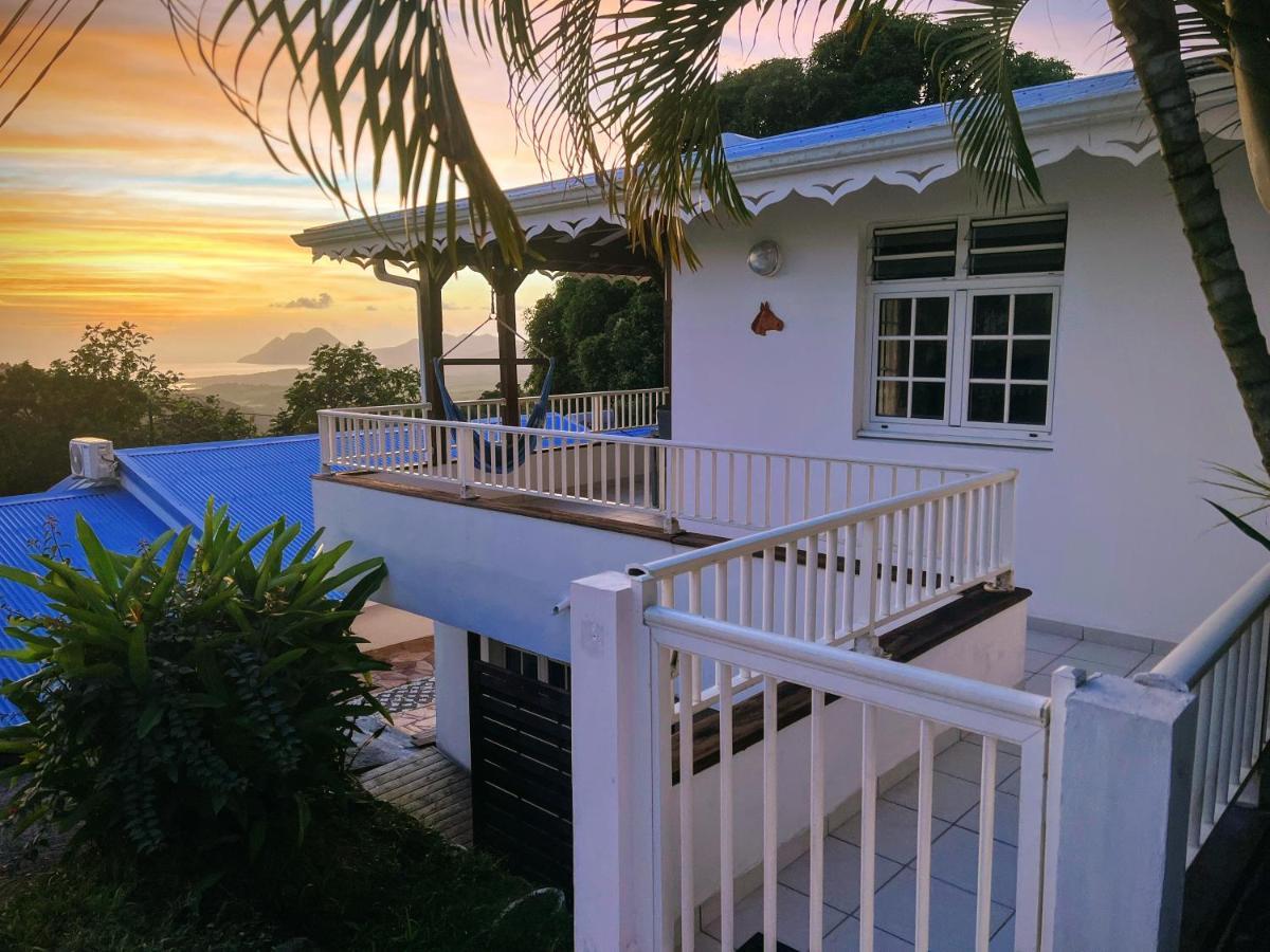 Villa Iguana, Duplex Paisible, Vue Magnifique Mer Et Rocher Du Diamant, Piscine Сент-Люс Экстерьер фото