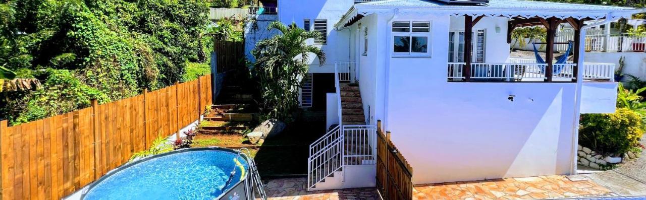 Villa Iguana, Duplex Paisible, Vue Magnifique Mer Et Rocher Du Diamant, Piscine Сент-Люс Экстерьер фото